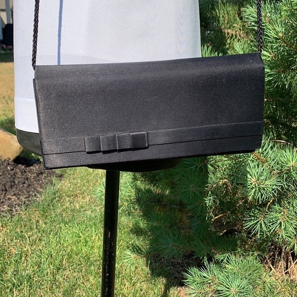 Carla Marchi evening clutch black classic elegant handbag purse sack satchel - Picture 3 of 8